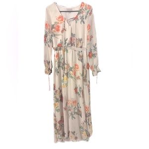 Medium floral long Belle Sky dress